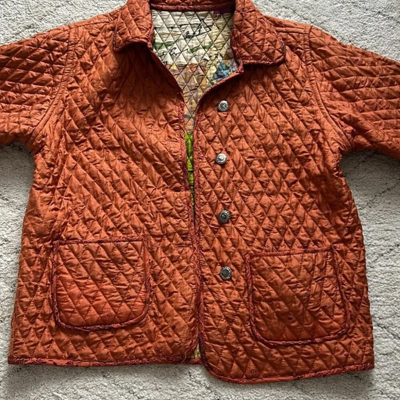 Quilted Patchwork Reversible Jacket floral paisley multicoloured boho size small - Picture 6 of 11